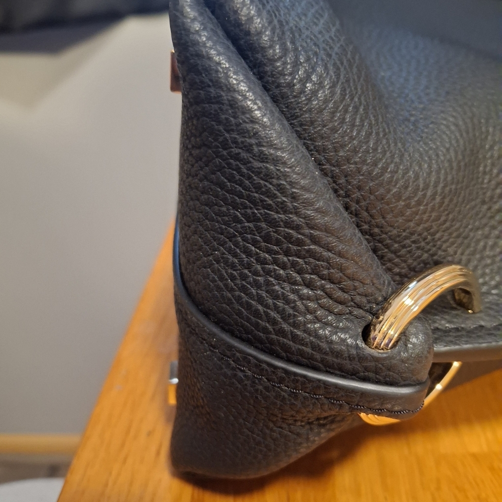 Michael Kors Sandra Gold Metal Large Satchel Bag - Picture 10 of 16